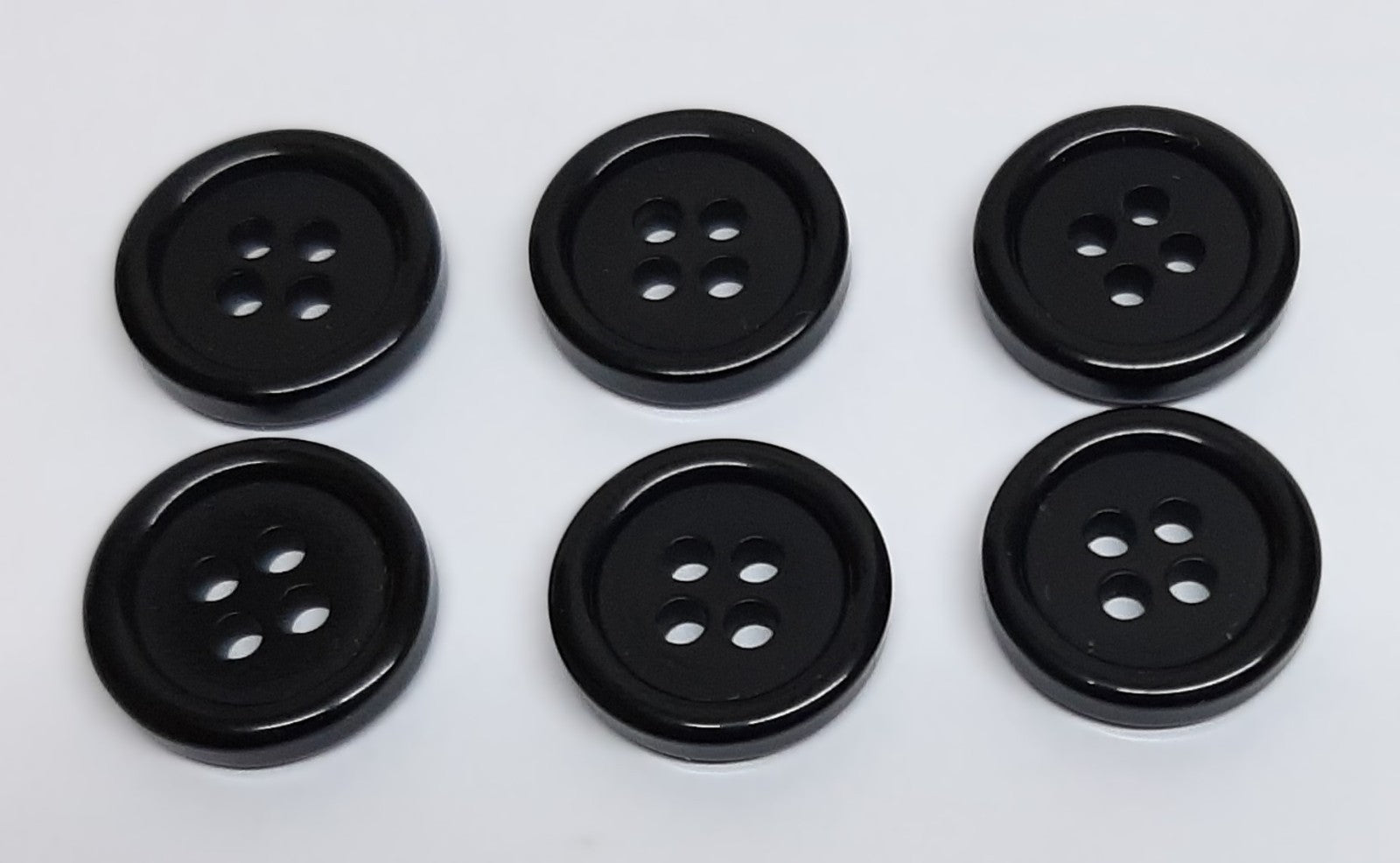 Vintage Army Buttons Old Pattern British Made Black 4 Hole Size 15mm