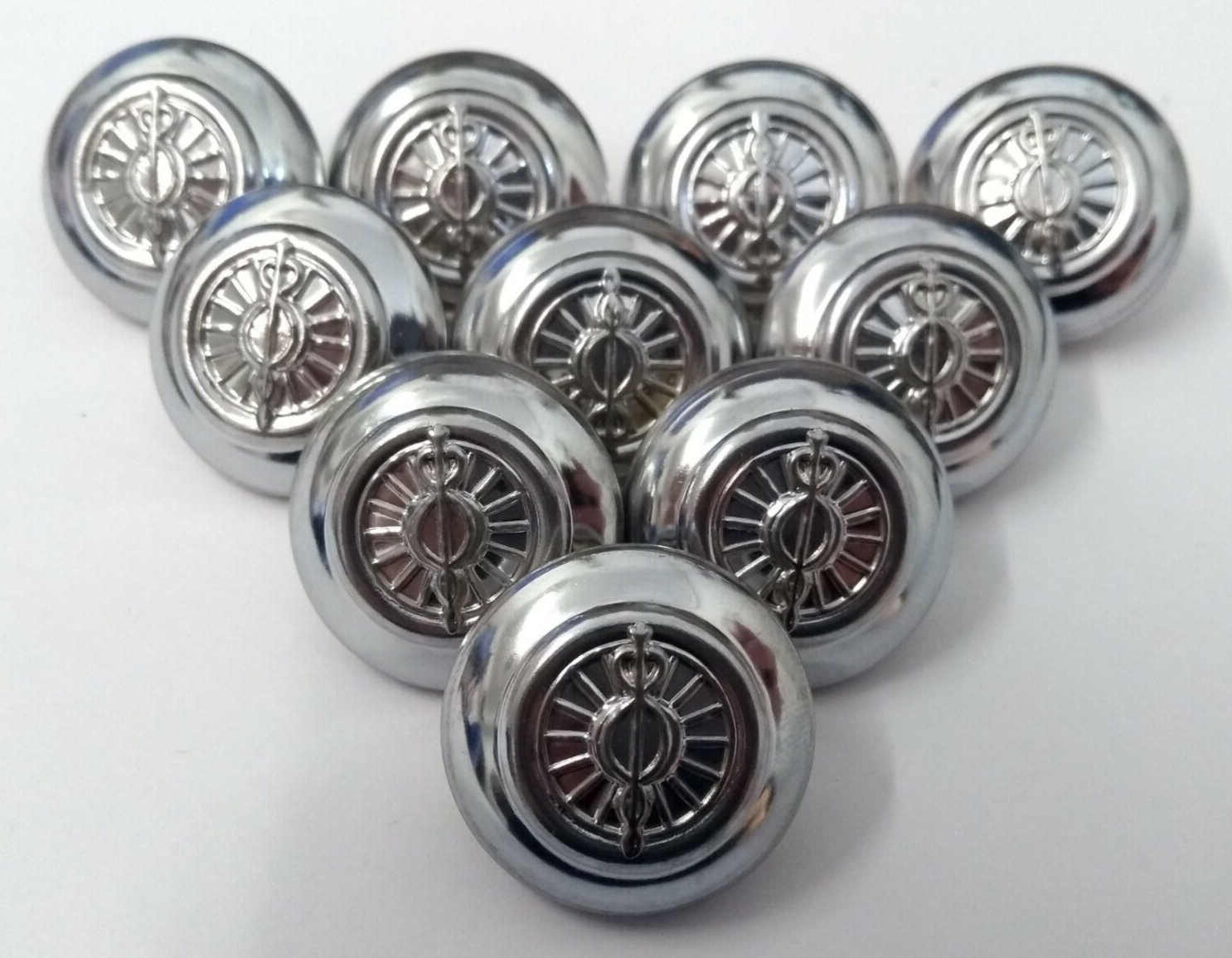 Genuine British Service Dress Chrome Buttons 38L - NEW