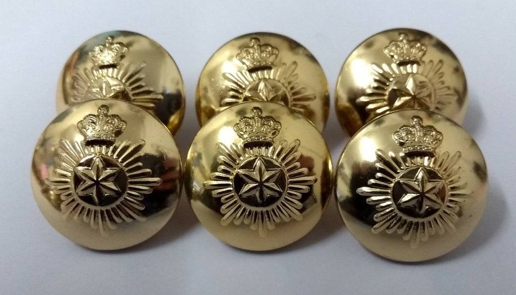 Flora Marching Band Insignia Dress Uniform Ring Back Buttons 1 Set of 10 Buttons