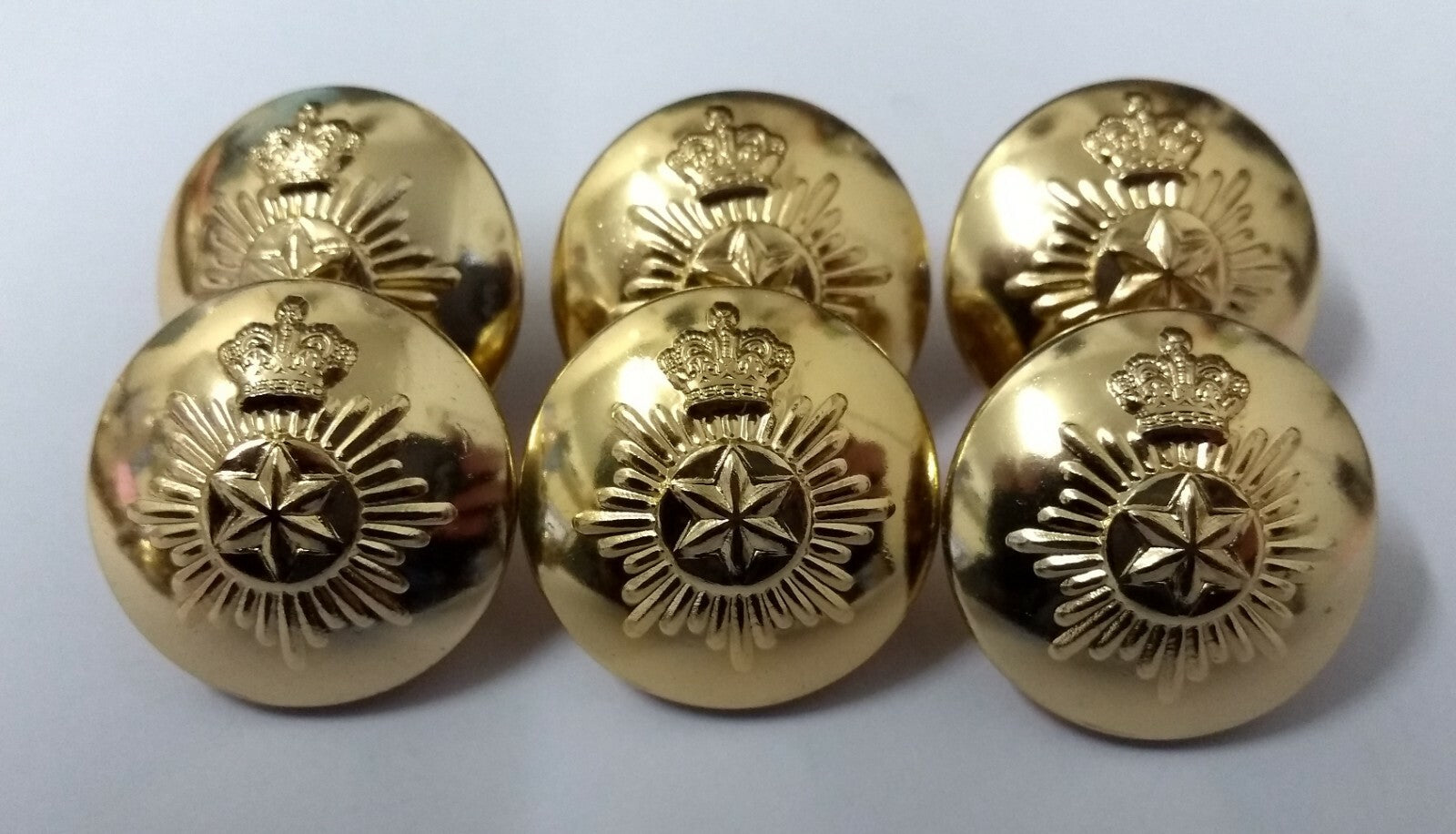 Flora Marching Band Insignia Dress Uniform Ring Back Buttons 1 Set of 10 Buttons