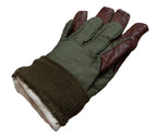 Aircrew Gloves RAF Royal Air Force & British Army 1980s Pattern Leather Palm Cotton Lined NOS