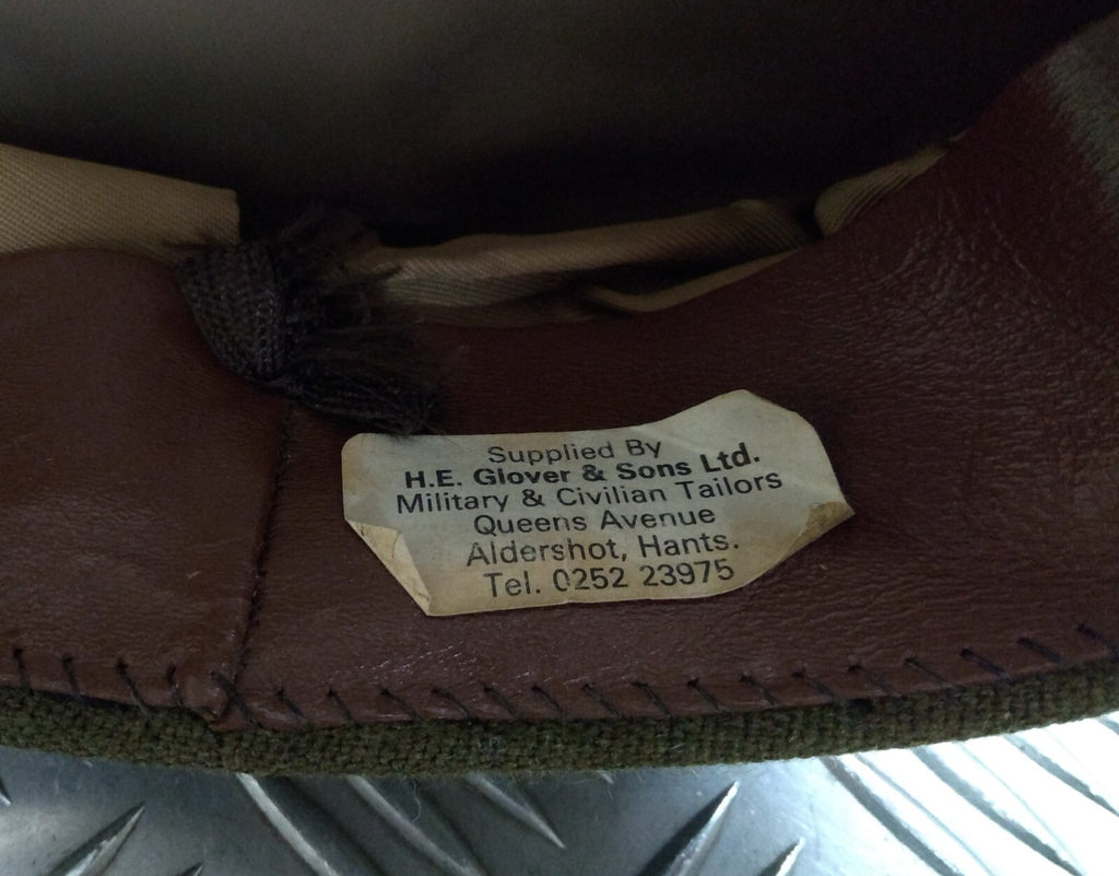 No2 Dress Hat Vintage Khaki / Green Old Pattern By H E Glover of England 61cm