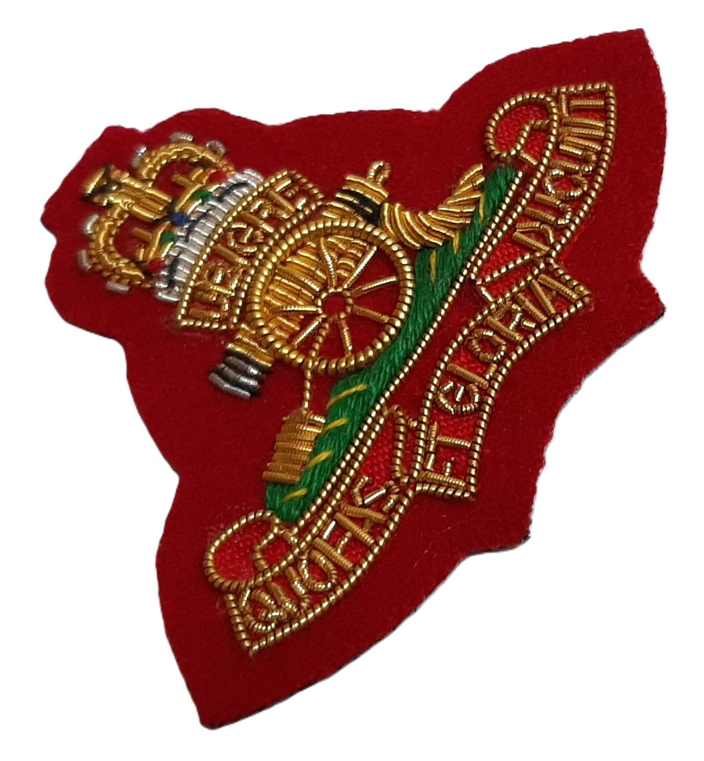 RA Embroidered Badge Artillery Cannon Q/C "QUO FAS ET GLORIA DUCUNT" UBIQUE