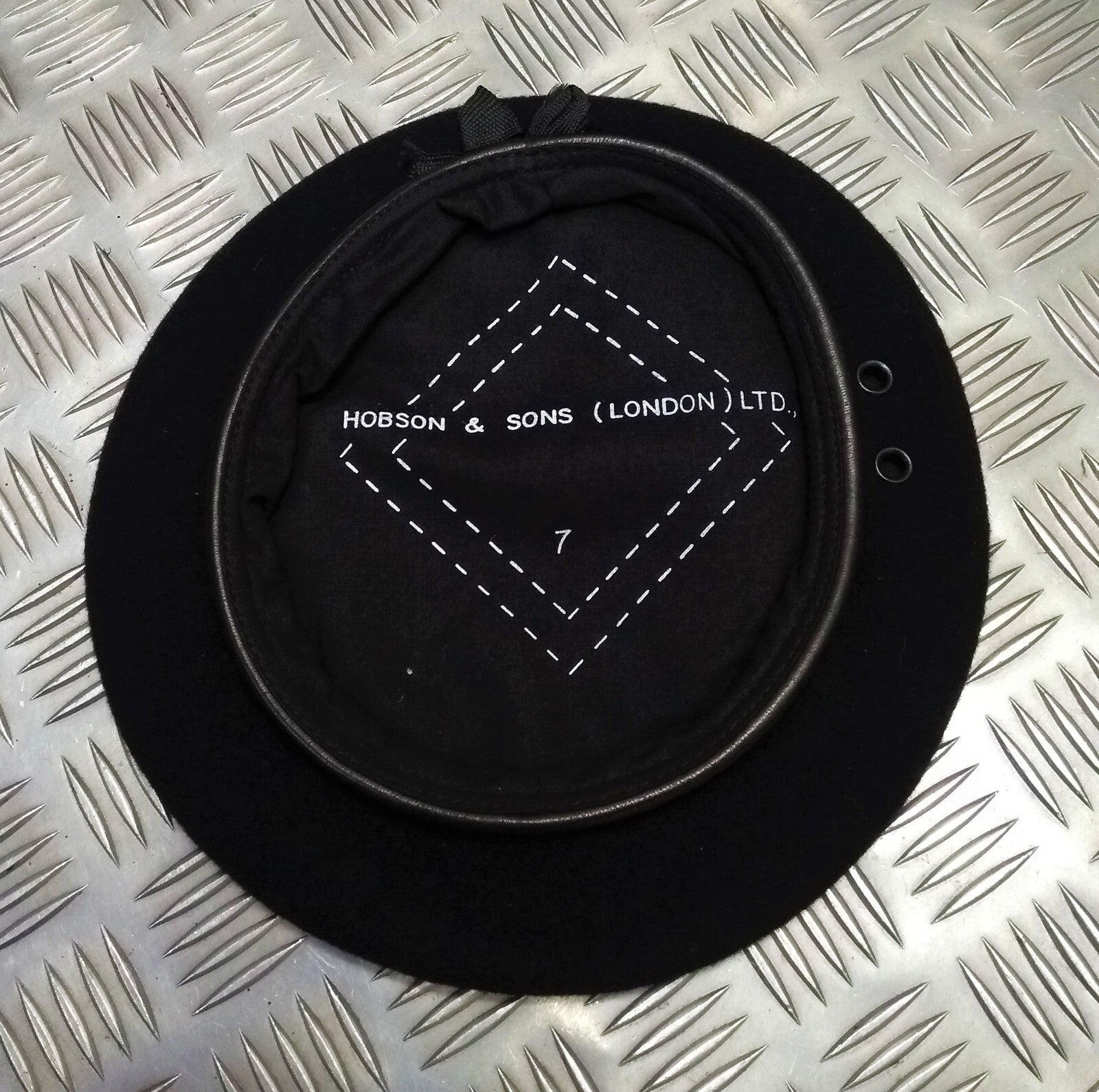 Navy Blue Beret Wool Genuine Hobson London Manufactures Sample 7 56cm