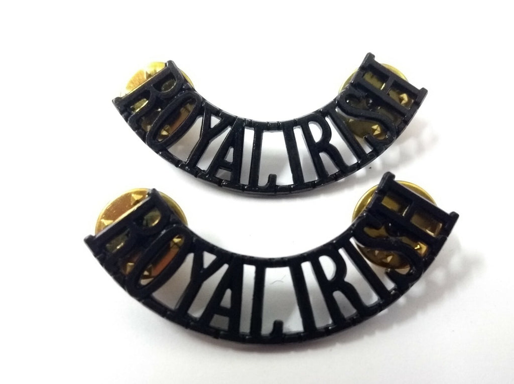 Genuine British The Royal Irish Regiment Shoulder Title Badges- NEW