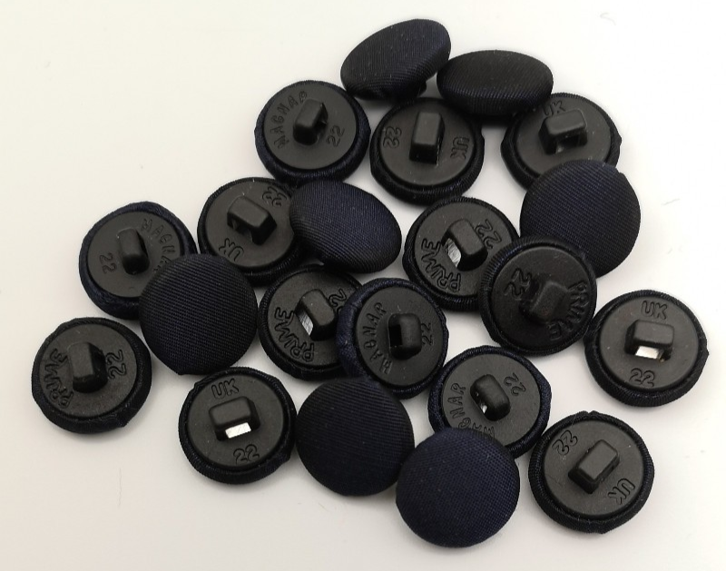 Navy Blue Fabric Covered Buttons 22L x12