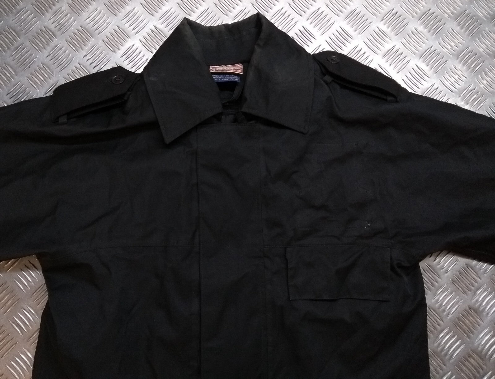 Black MVP Jacket Waterproof & Breathable 90s Army Spec Guards Security Detail