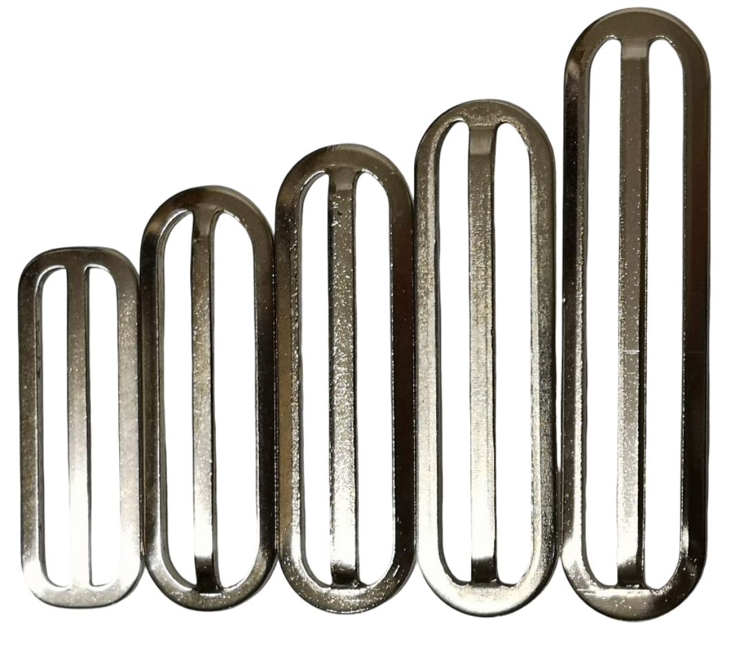 Chrome Stable & Parade Belt Slider Adjuster Various Sizes