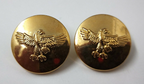 Genuine Issue Spread Wing Eagle Insignia Ring Back Buttons x 2 NEW