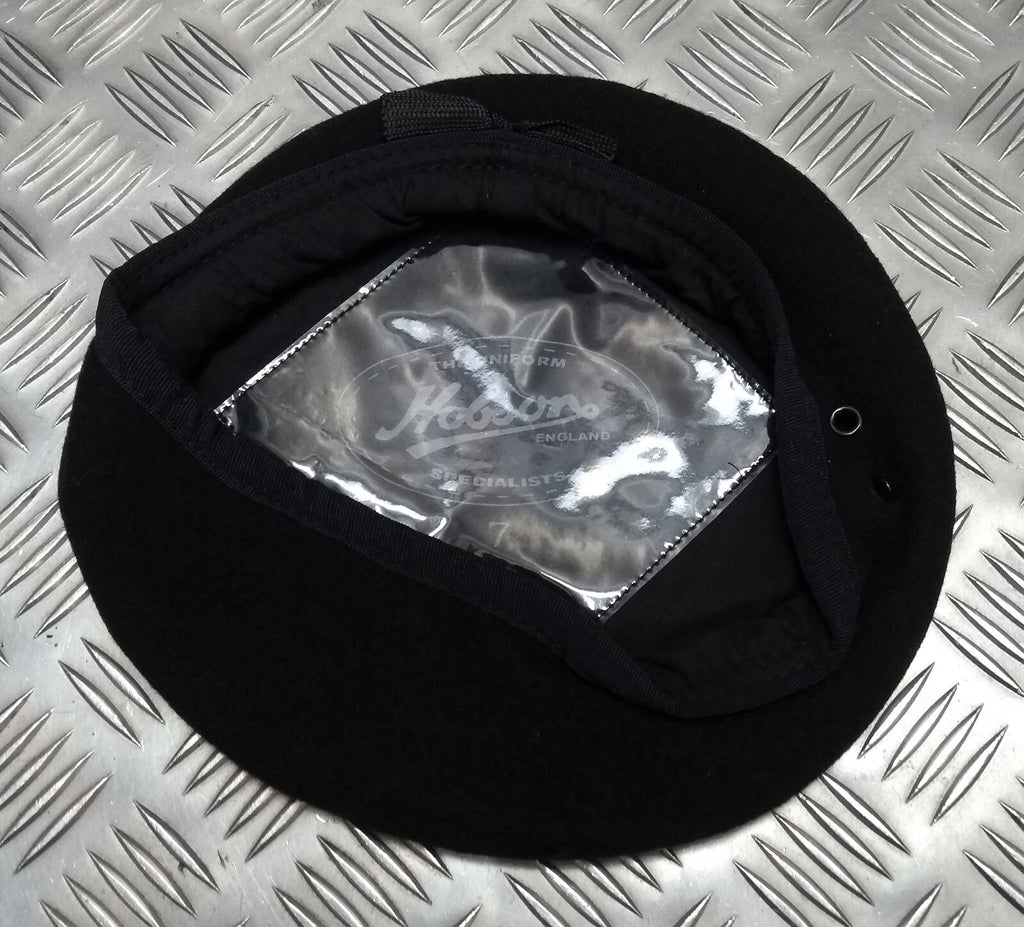 Black Beret Wool Genuine Hobson of London Manufactures Sample 7 56cm