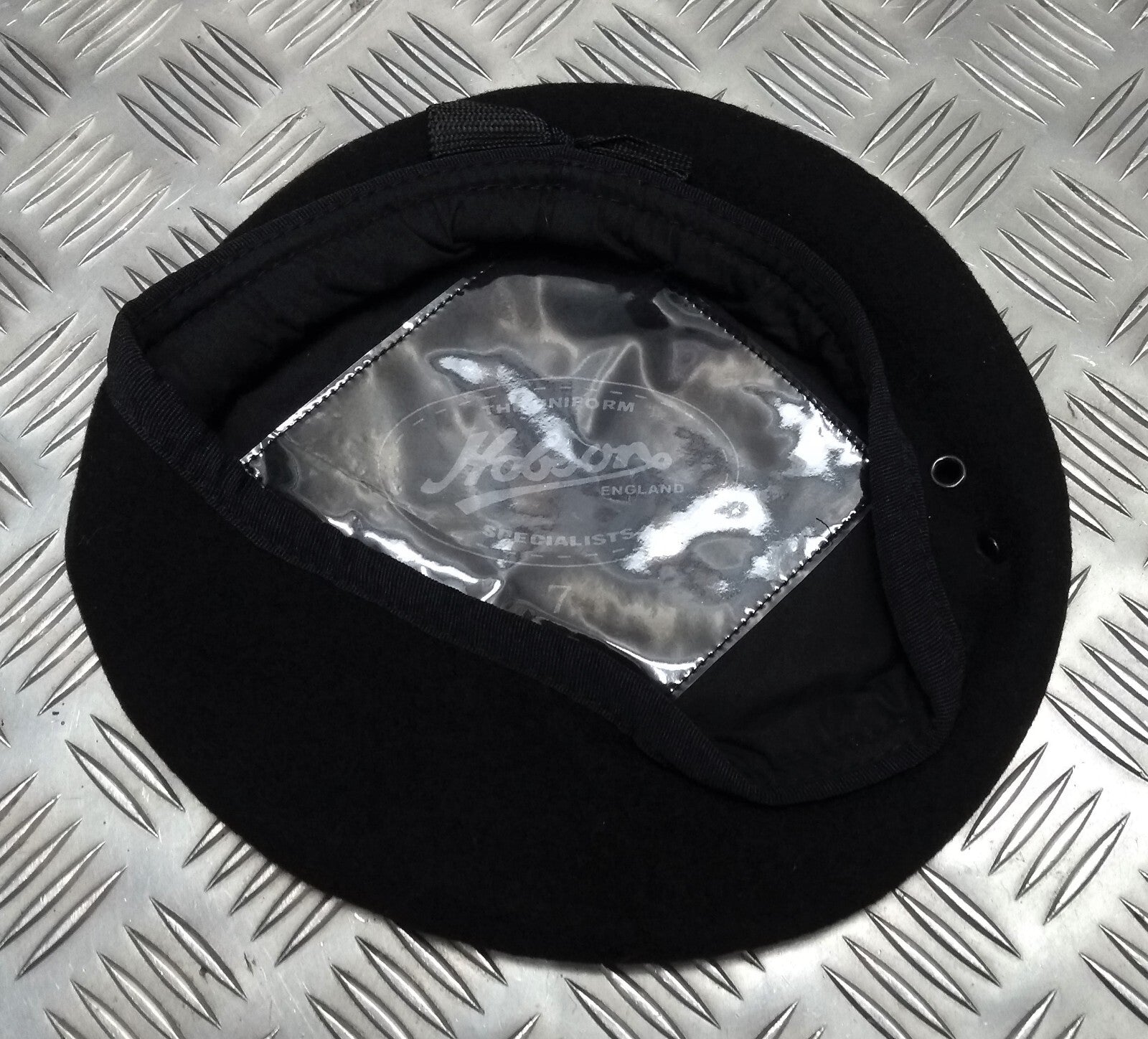 Black Beret Wool Genuine Hobson of London Manufactures Sample 7 56cm
