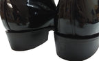 Sanders George Boots Officers Black Patent With Spur Box Housing UK 13