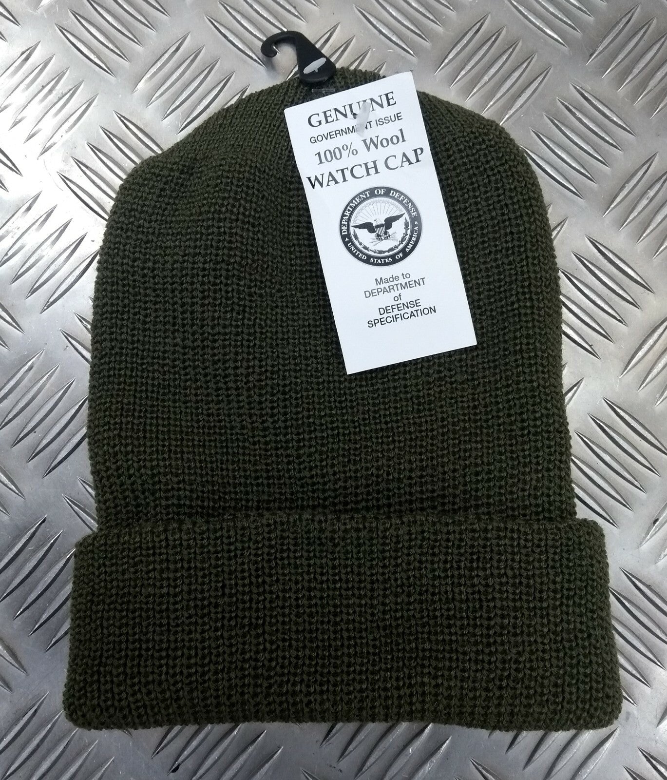 US Green or Black Beanie Hat / Watch Cap / Skullcap 100% Wool