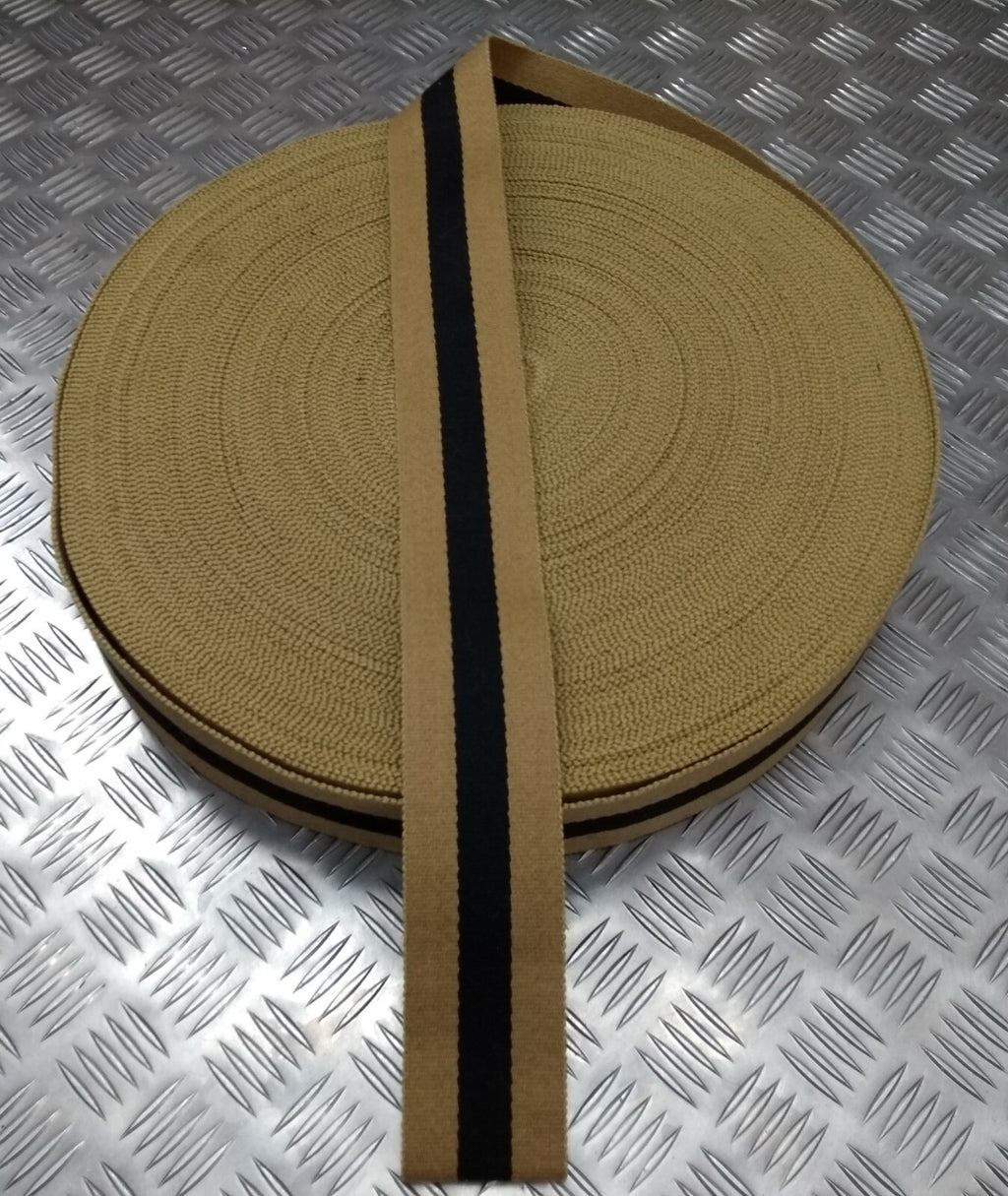 Genuine Botswana Issue Khaki Black Stripe Stable Belt Material 64mm