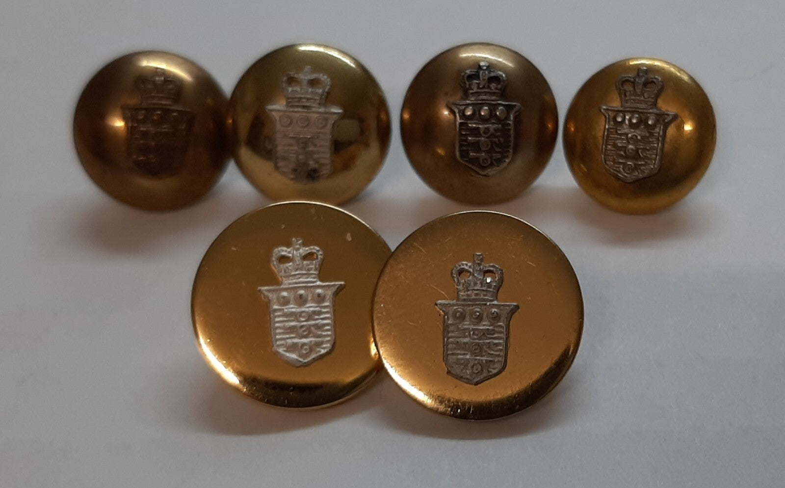 RAOC Army Buttons British Royal Ordnance Corps Assorted Small Size x 6