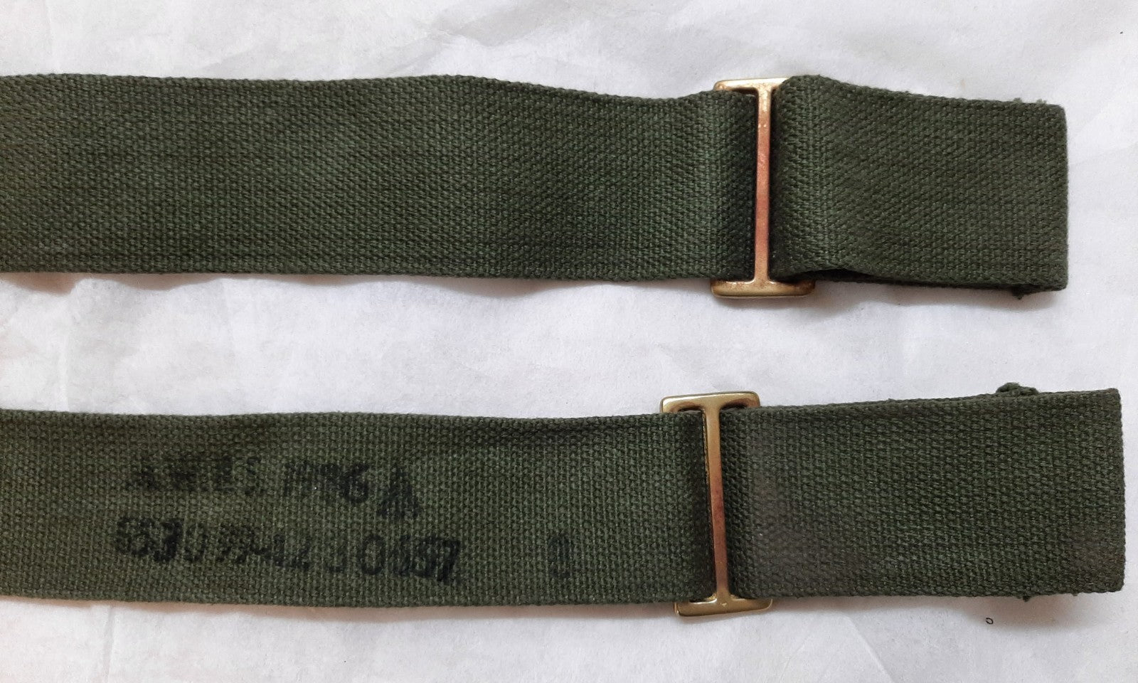 Genuine Vintage British OD Green Canvas Transport Sling Aux Strap