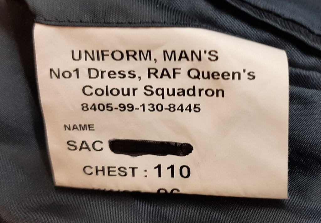 RAF QCS Royal Air Force Jacket No1 Dress Chest 110cm