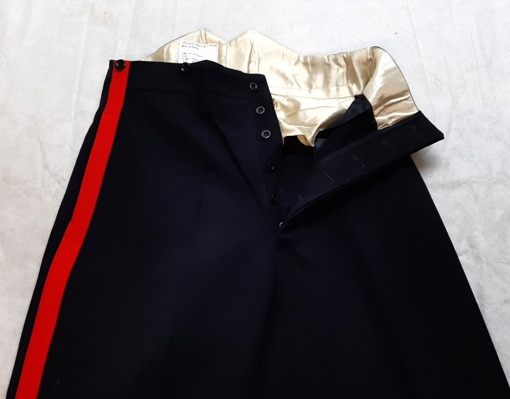 No1 Dress Trousers British Army Blues Pattern RMAS With 1" Red Stripes W33"