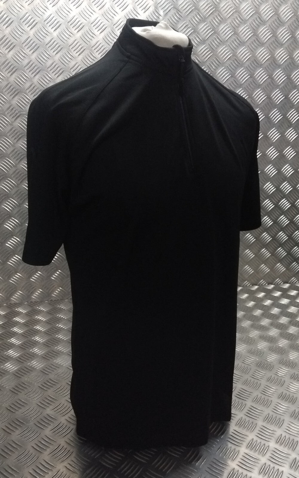 Black Technical Delta Stealth Self Wicking Technical Activewear Top Short Sleeve