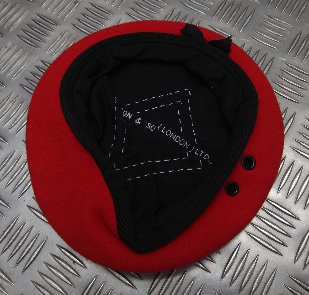 Red Beret Genuine Hobson London Issue Manufactures Sample 56cm