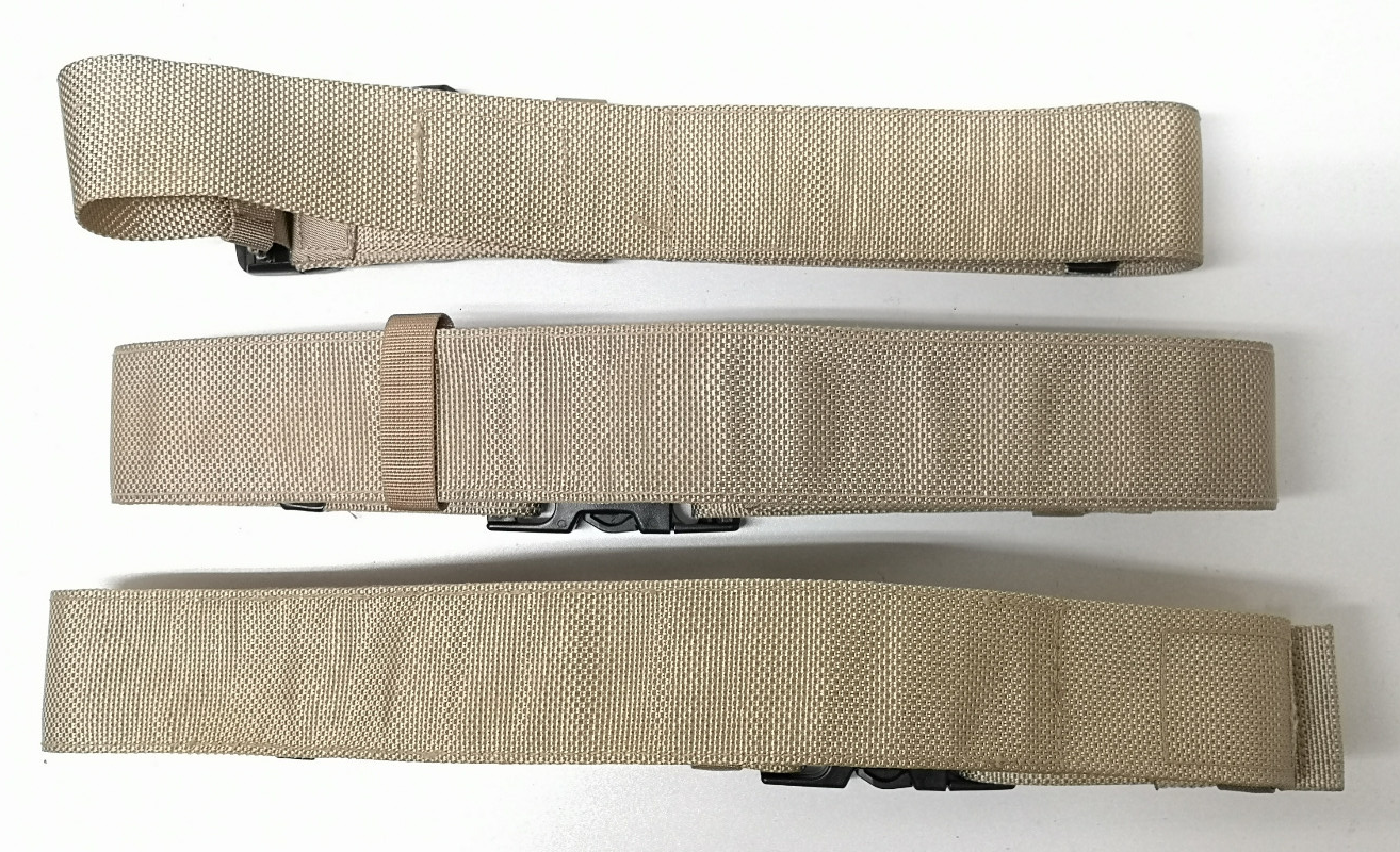 3 Army Webbing Belts British Desert with Quick Release Buckles