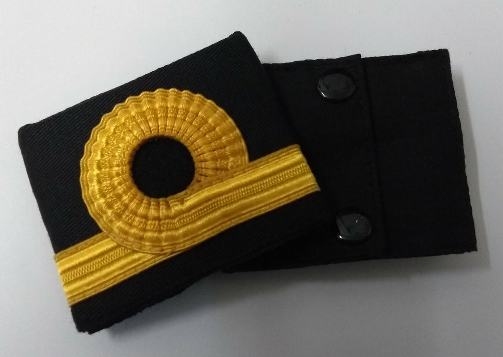 Genuine British Issue Royal Navy Sub Lieutenant Gold Lace Rank Slides RN