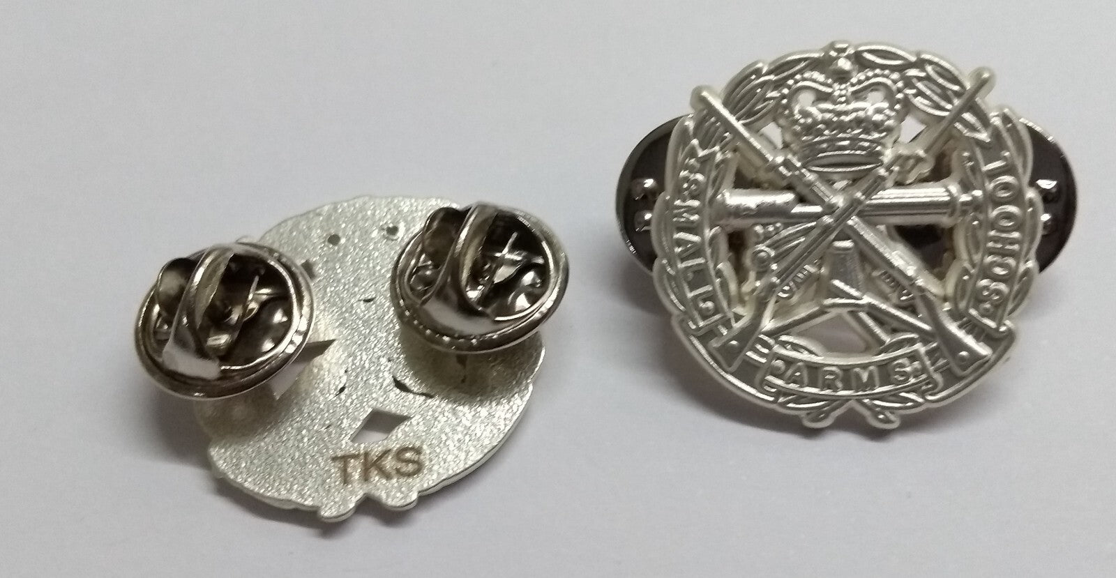 SASC Collar Dogs Army Metal Badges Small ARMS School Corps Style Logo
