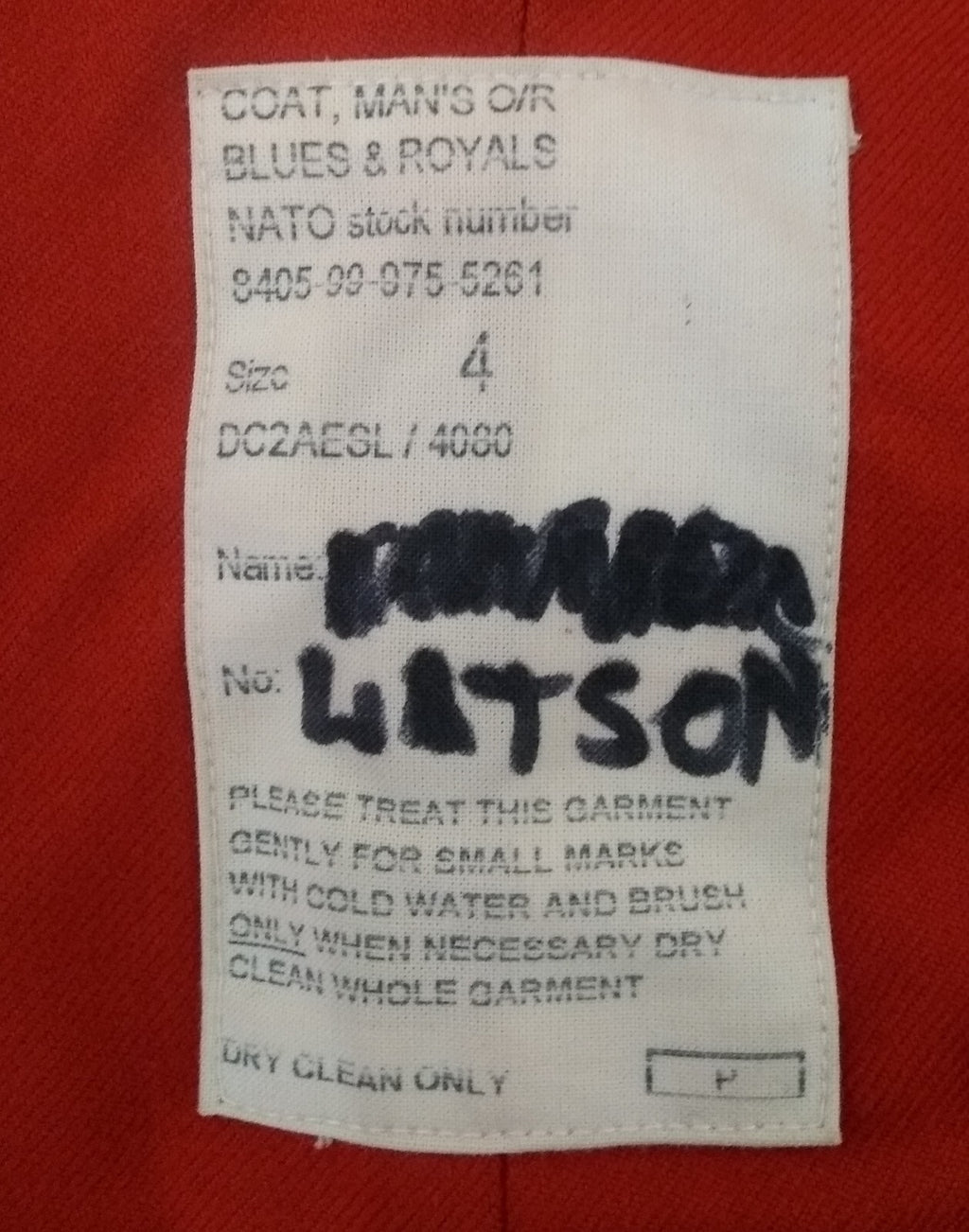 Blues & Royals H Cav RHG Wool Parade Coat Other Ranks Red Collar & Buttons S4