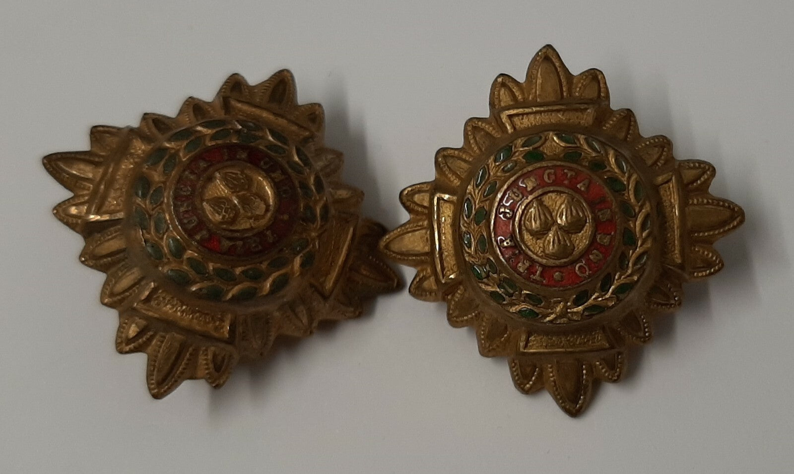 Genuine Vintage British Made Standard Issue Rank Pips Bath Stars GIM172