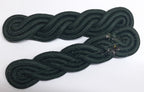 WO Shoulder Cords 3 Ply British Royal Irish / Rifle Green Army Dress Cord