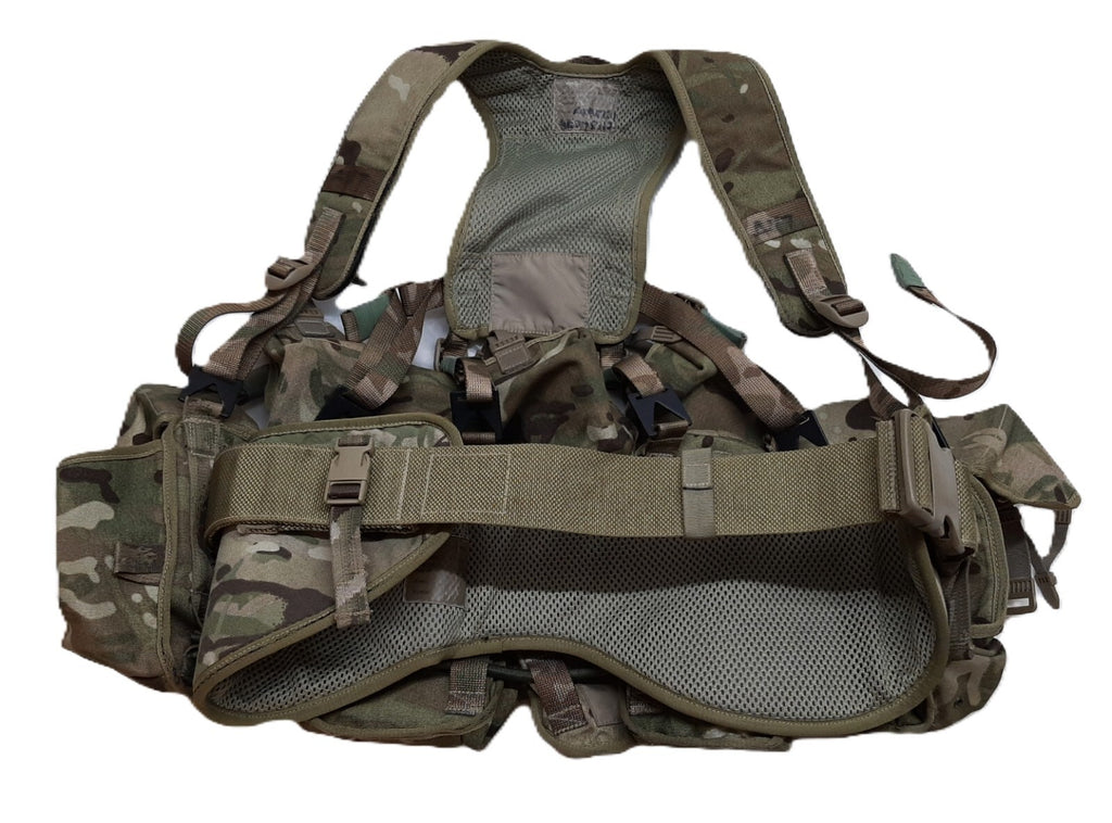 Airborne Army Webbing British Assault Camo Belt Yoke & Assorted Pouches (5)