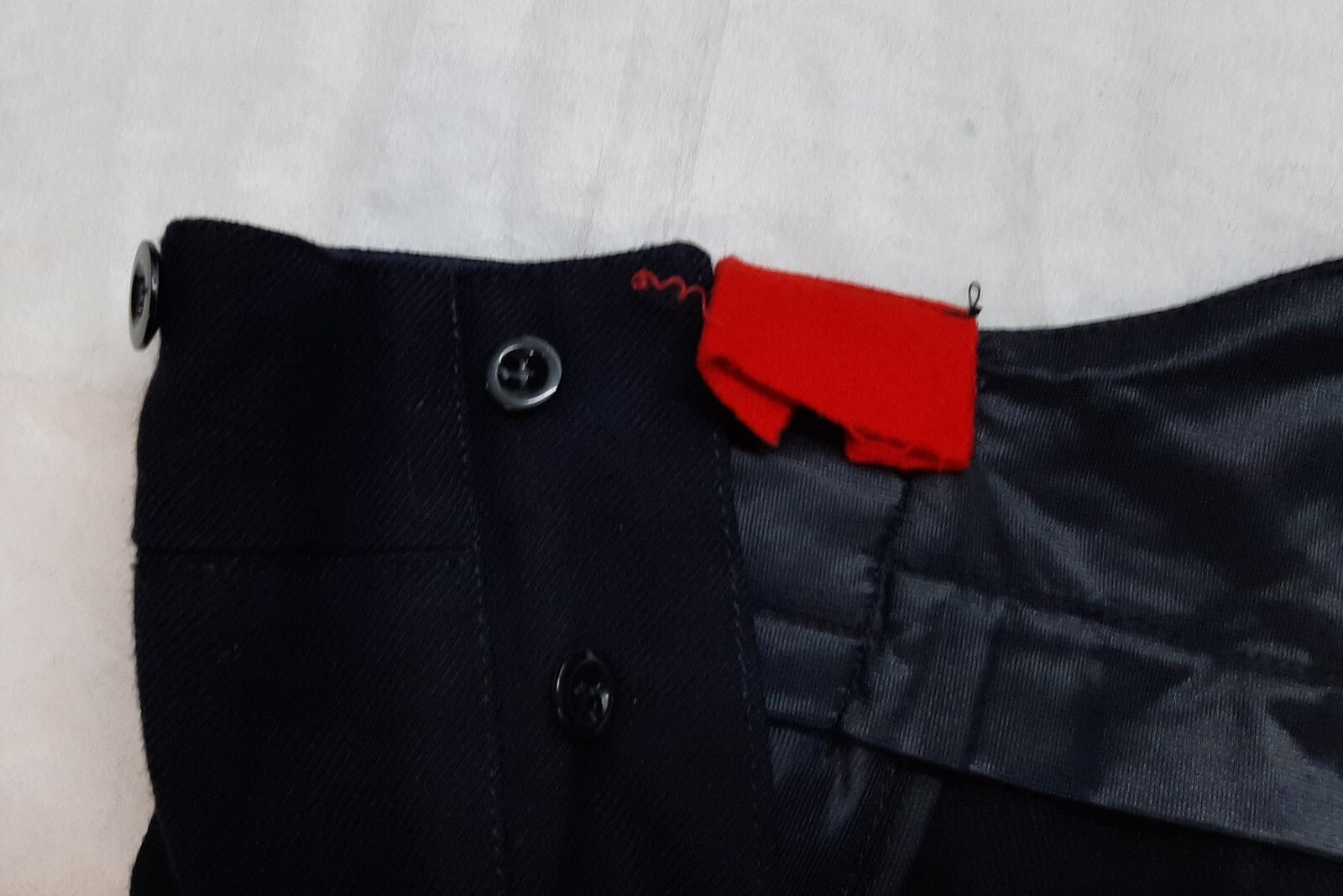 Army No1 Trousers British Wide Red Stripe Pattern Button Front Faulty TRHQ1X