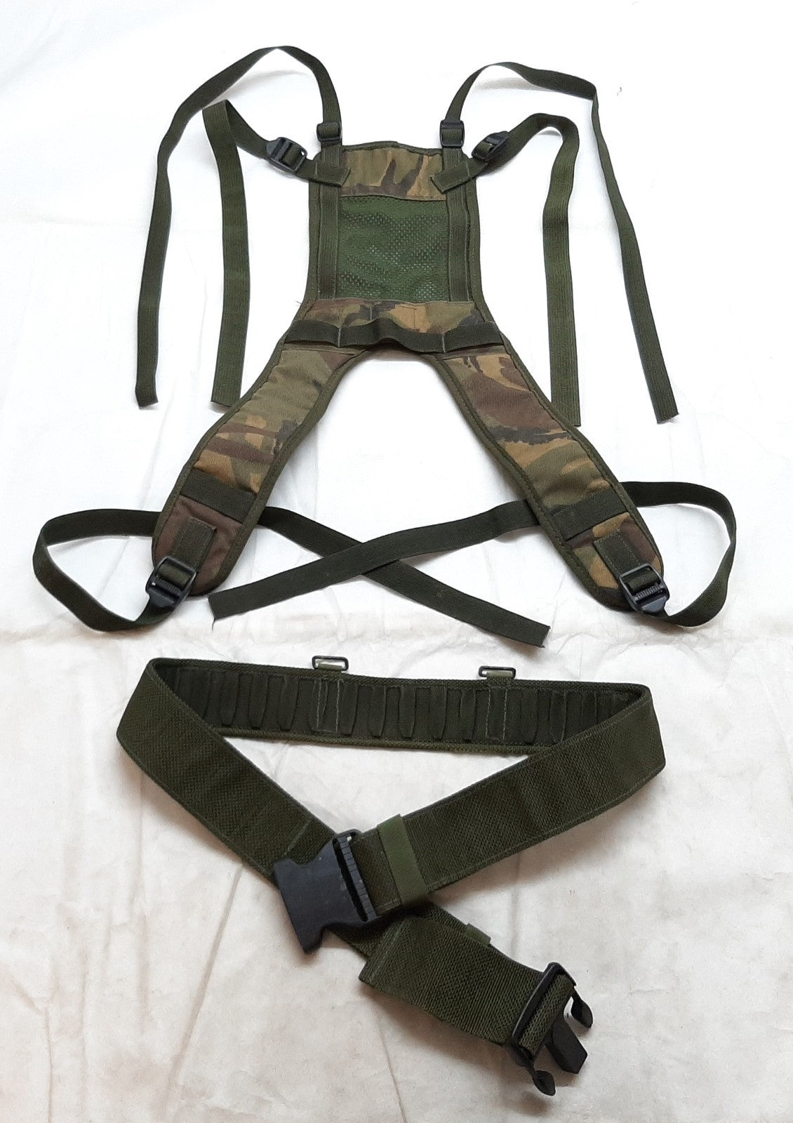DPM Yoke & OD Green Waist Belt British Army Assault webbing Infrared Reflective