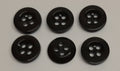 Vintage Army Buttons Old Pattern British Dark Green 4 Hole Size 22L / 14.1mm