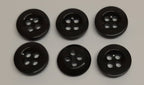 Vintage Army Buttons Old Pattern British Dark Green 4 Hole Size 22L / 14.1mm
