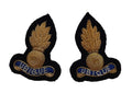 Royal Engineers Mess Kit Badge British Army Black Embroidered OFC Collar Patches
