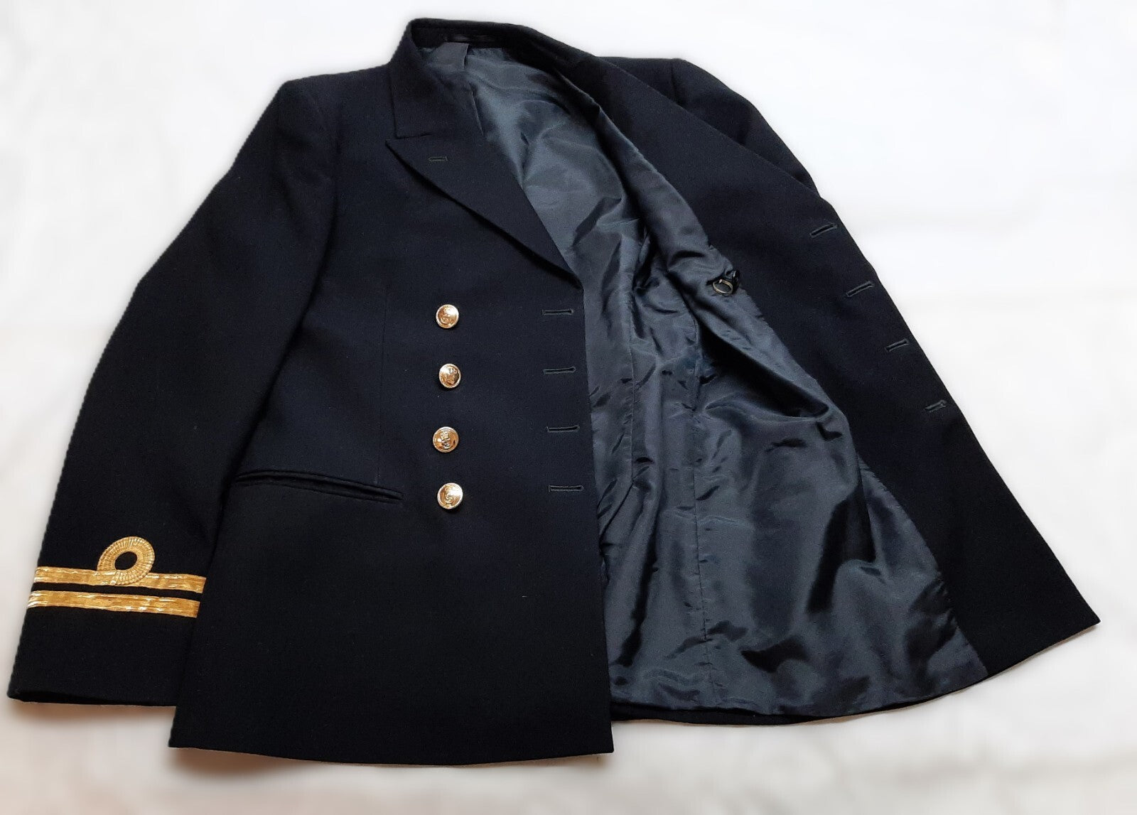 RN Jacket British Naval OFCs LT No1C Diagonal Serge 8 Button 100 Regular