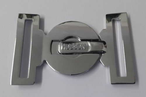 Abu Dhabi Buckle UAE Chrome Insignia Belt Locket Clasp Made in England 53mm