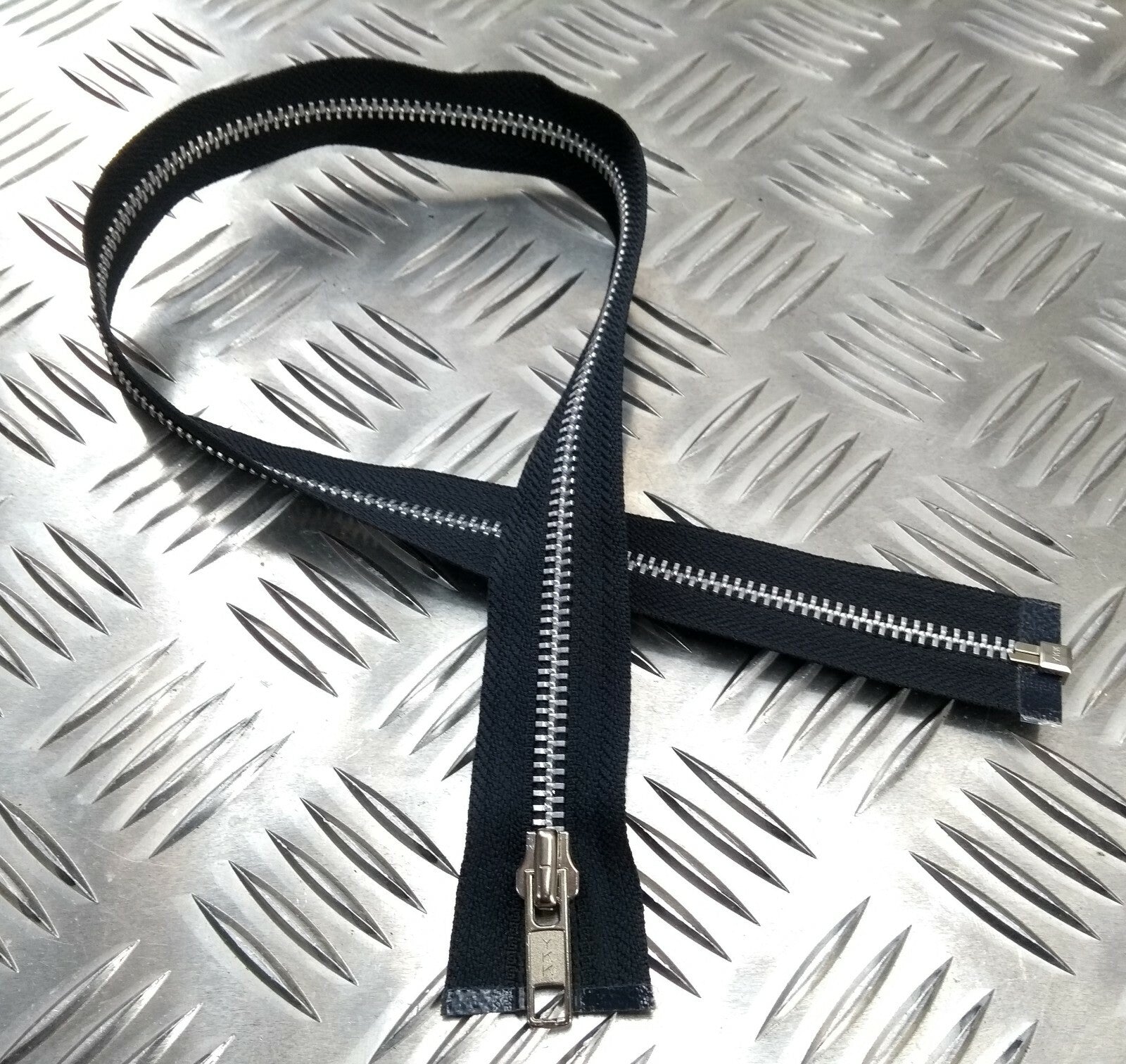 YKK 56cm Open End Zip Zipper Stealth Black