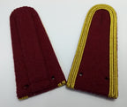 Senior Officer Shoulder Boards Abu Dhabi Obsolete Stock Maroon Melton Gold Braid