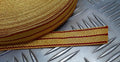 French Made Issue 19mm Gold Mylar Red Striped Rank Lace Braided Tape