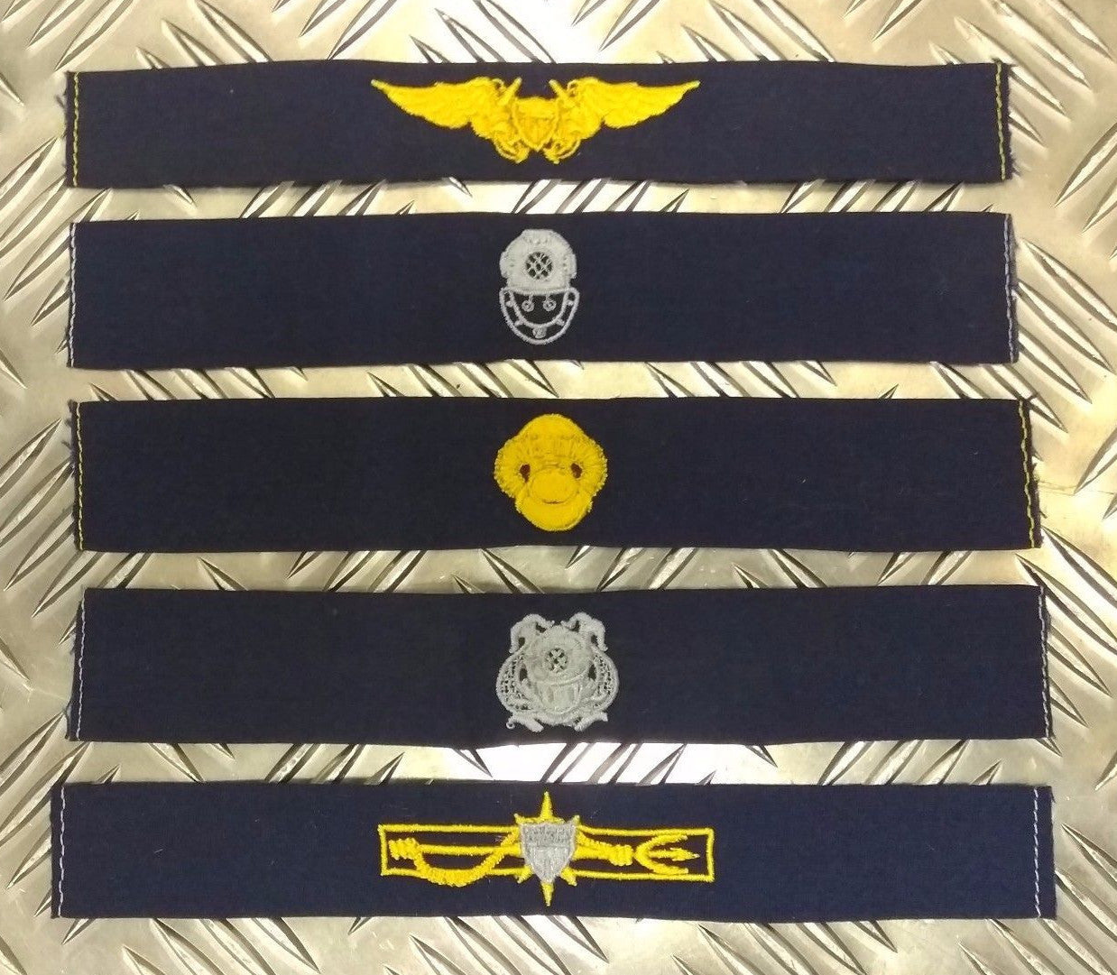 US Navy Naval Coast Breast / Chest Patches Various Strip - NEW