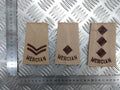 Mercian Regiment Rank Slides Khaki / Dark Sand / Light Brown Various Ranks