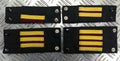Genuine Vintage Navy Rank Shoulder Tabs Press Stud Gold Lace & Burgundy Flashes