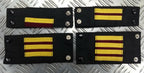 Genuine Vintage Navy Rank Shoulder Tabs Press Stud Gold Lace & Burgundy Flashes