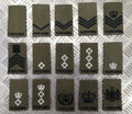 Yorkshire Rank Slide Olive Drab Green Various Ranks Available - NEW