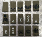Yorkshire Rank Slide Olive Drab Green Various Ranks Available - NEW