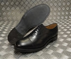 Genuine British Army Black Leather Mens PMS Service Shoes w Toe Caps Size 14M