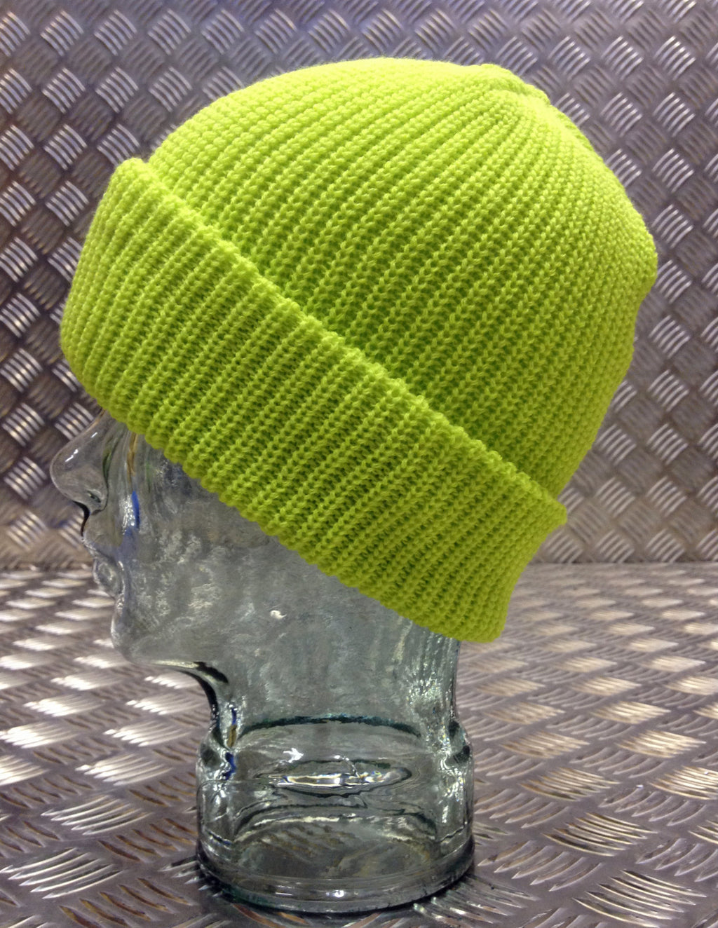 Yellow / Lime Green Knitted Beanie Hat / Watch Cap / Woolly Hat - One size - NEW