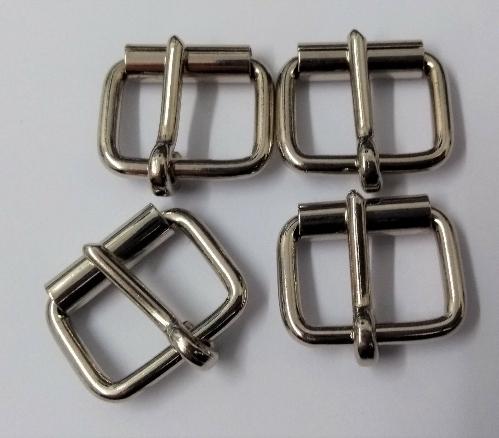 Genuine British Issue 5/8"Nickel Plated Small Roll Buckles X4 STD42